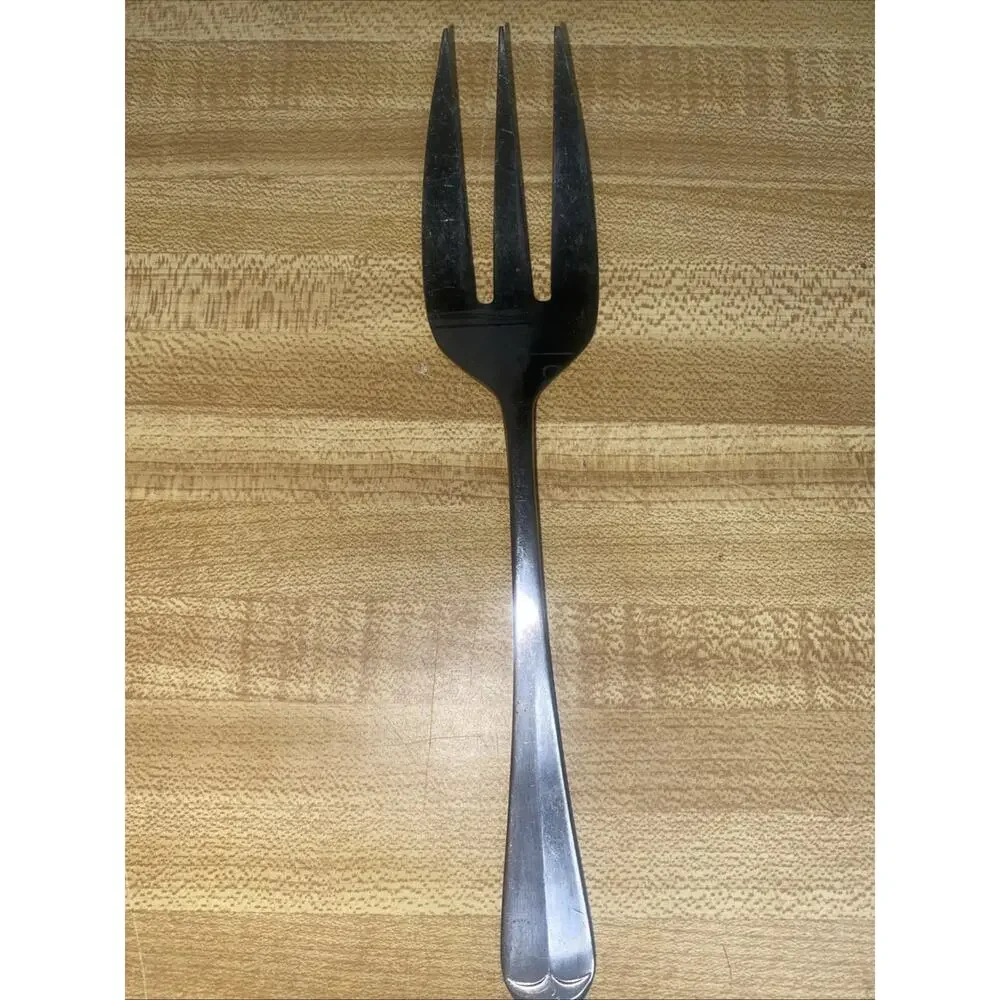 Set Of 2 Oneida Silver Wyndham (Stainless) Flatware Serving Fork & Ladle